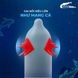 (Hộp 1 Cái + 1 Bi Silicon) Bao cao su OLO Cá Thần - Gai cạnh chính hãng 742825