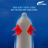 (Hộp 1 Cái + 1 Bi Silicon) Bao cao su OLO Cá Thần - Gai cạnh chính hãng 742825