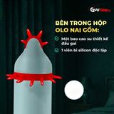 (Hộp 1 Cái + 1 Bi Silicon) Bao cao su OLO Nai - Gai đầu chính hãng 742823