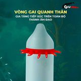 (Hộp 1 Cái + 1 Bi Silicon) Bao cao su OLO Nai - Gai đầu chính hãng 742823