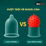(Hộp 1 Cái + 1 Bi Silicon) Bao cao su OLO Rồng Xanh - Gai chùm đầu chính hãng 742816