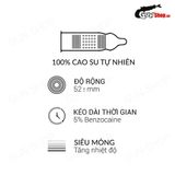  Bao cao su OLO 0.01 Gân gai - Siêu mỏng, kéo dài (Hộp 10 Cái)