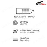 (Hộp 10 Cái) Bao cao su OLO 0.01 Ultrathin Zero Feeling - Siêu mỏng, hương vani chính hãng 742798