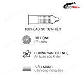 Bao cao su OLO 0.01 Large Bump Stiulation - Siêu mỏng, nóng ấm, hương vani (Hộp 10 Cái)