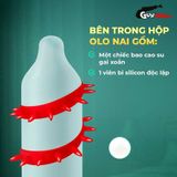 (Hộp 1 Cái + 1 Bi Silicon) Bao cao su OLO Kỳ Lân - Gai xoắn chính hãng 742794