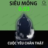 (Hộp 12 Cái) Bao cao su Kimono Long Shock - Mỏng 0.03, kéo dài tgian chính hãng 742781