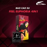 Bao cao su Feel Euphoria 4 in 1 - Kéo dài (Hộp 12 Cái) 