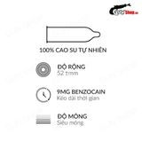 Bao cao su OLO 0.01 Gold - Siêu mỏng, kéo dài (Hộp 10 Cái) 