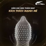 Bao cao su OLO 0.01 Neo Physical Delay Sleeve - Siêu mỏng, gân gai, tăng nhiệt độ (Hộp 10 Cái) 