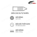 Bao cao su OLO 0.01 Đồng hồ vàng - Kéo dài (Hộp 10 Cái)