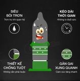 Bao cao su Sagami Type E - Gân và điểm nổi (Hộp 5 Cái) 