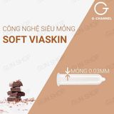 Bao cao su Nakanishi - Siêu mỏng 0.03mm, hương socola (Hộp 4 Cái)