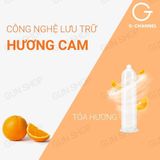(Hộp 4 Cái) Bao cao su Nakanishi - Siêu mỏng 0.03mm, hương cam chính hãng 742752