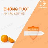 Bao cao su Nakanishi - Siêu mỏng 0.03mm, hương cam (Hộp 4 Cái)