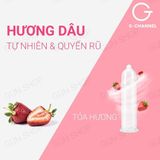 (Hộp 4 Cái) Bao cao su Nakanishi - Siêu mỏng 0.03mm, hương dâu chính hãng 742751