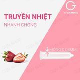 (Hộp 4 Cái) Bao cao su Nakanishi - Siêu mỏng 0.03mm, hương dâu chính hãng 742751