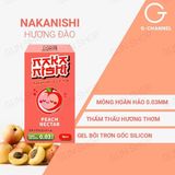 Bao cao su Nakanishi - Siêu mỏng 0.03mm, hương đào (Hộp 4 Cái) 