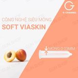 Bao cao su Nakanishi - Siêu mỏng 0.03mm, hương đào (Hộp 4 Cái) 