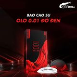 Bao cao su OLO 0.01 Đỏ Đen - Siêu mỏng, nóng ấm (Hộp 10 Cái)