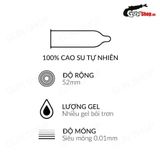 Bao cao su Muaisi 0.01 Trắng - Siêu mỏng 0.01mm (Hộp 10 Cái) 