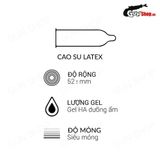 (Hộp 12 Cái) Bao cao su Muaisi 0.03 Ultrathin Trắng - Siêu mỏng, siêu mềm chính hãng 742726
