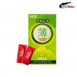 Bao cao su Muaisi Xanh Lá - Siêu mỏng, hương dâu (Hộp 10 Cái)