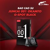 Bao cao su Juncai 001 Okamto G-Spot Black - Siêu mỏng, gai li ti (Hộp 10 Cái) 