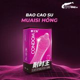 (Hộp 10 Cái) Bao cao su Muaisi Hồng - Nhiều gel, siêu mỏng chính hãng 742671