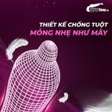 (Hộp 10 Cái) Bao cao su Muaisi Hồng - Nhiều gel, siêu mỏng chính hãng 742671