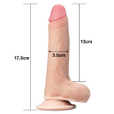 Dương Vật Giả Dildo Lovetoy 7.0″ Sliding Skin Dual Layer Dong – Màu da 631483
