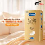 (Hộp 12 Cái) Bao cao su Durex Fetherlite Feel - Siêu mỏng, nhiều gel chính hãng 742596