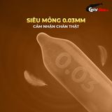 (Hộp 3 Cái) Bao cao su Shell Sensitive Prolong - Siêu mỏng 0.03mm, kéo dài thời gian chính hãng 742577