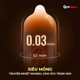 (Hộp 3 Cái) Bao cao su Shell Perky Prolong - Siêu mỏng, kéo dài thời gian, hương cà phê chính hãng 742575