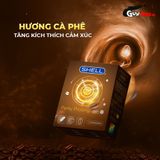 (Hộp 3 Cái) Bao cao su Shell Perky Prolong - Siêu mỏng, kéo dài thời gian, hương cà phê chính hãng 742575