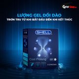 (Hộp 3 Cái) Bao cao su Shell Cold Prolong - Siêu mognr, kéo dài thời gian, bạc hà mát lạnh chính hãng 742573