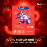 (Hộp 3 Cái) Bao cao su Shell Tropical Prolong - Siêu mỏng, kéo dài thời gian, hương hoa quả nhiệt đới chính hãng 742570