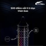(Hộp 10 Cái + 3 Vòng Đeo) Bao cao su Shell Play Cocks 6 tính năng - Kéo dài thời gian chính hãng 742564