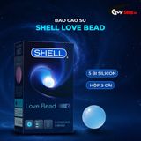 (Hộp 5 Cái) Bao cao su Shell Love Bead - Gân nổi, kéo dài thời gian, bi tăng 1.5mm chính hãng 742562