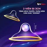 (Hộp 10 Cái) Bao cao su Shell Giant Entering - Gân nổi, bi tăng 3cm chính hãng 742559