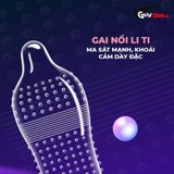 (Hộp 10 Cái) Bao cao su Shell Giant Entering - Gân nổi, bi tăng 3cm chính hãng 742559
