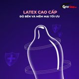 (Hộp 10 Cái) Bao cao su Shell Giant Entering - Gân nổi, bi tăng 3cm chính hãng 742559