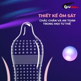 (Hộp 10 Cái) Bao cao su Shell Giant Entering - Gân nổi, bi tăng 3cm chính hãng 742559