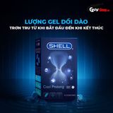 (Hộp 10 Cái) Bao cao su Shell Cool Prolong - Siêu mỏng, kéo dài thời gian, bạc hà mát lạnh chính hãng 742548