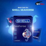 (Hộp 3 Cái) Bao cao su Shell Seahorse - Kéo dài thời gian chính hãng 742544