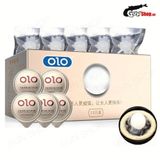 (Hộp 5 Cái) Bao cao su OLO 0.01 Trắng có bi - Siêu mỏng, bi tăng kích thước 1.5cm chính hãng 742516
