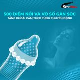(Hộp 10 Cái) Bao cao su Shell Play Aura 6 tính năng - 5 vòng đeo kéo dài thời gian chính hãng 742509