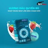 (Hộp 10 Cái) Bao cao su Shell Play Aura 6 tính năng - 5 vòng đeo kéo dài thời gian chính hãng 742509