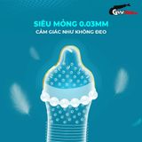 (Hộp 10 Cái) Bao cao su Shell Play Aura 6 tính năng - 5 vòng đeo kéo dài thời gian chính hãng 742509