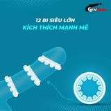 (Hộp 10 Cái) Bao cao su Shell Play Aura 6 tính năng - 5 vòng đeo kéo dài thời gian chính hãng 742509
