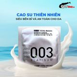 (Hộp 3 Cái) Bao cao su Okamoto 0.03mm Platinum - Siêu mỏng, không mùi chính hãng 742507